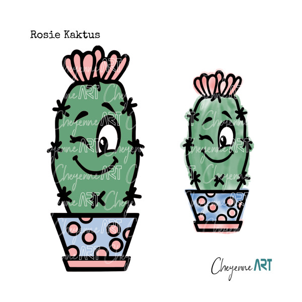 Jasando.ch - Plotterdatei Kaktus Rosie inkl. Digistamp