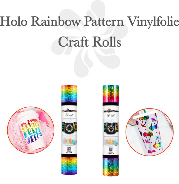 Jasando.ch - Holo Rainbow Pattern Vinylfolie - Craft Rolls