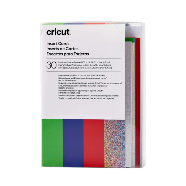 Cricut Einlegekarten / Insert Cards - Rainbow Scales Sampler - R40