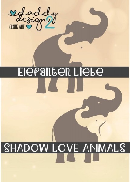 Jasando.ch - Plotterdatei ELEFANTEN-LIEBE - SHADOW-LOVE-ANIMALS