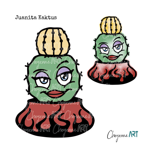Jasando.ch - Plotterdatei Kaktus Juanita inkl. Digistamp