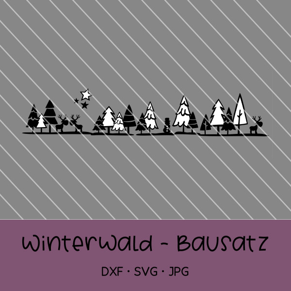 Jasando.ch - Plotterdatei Winterwald Baukasten