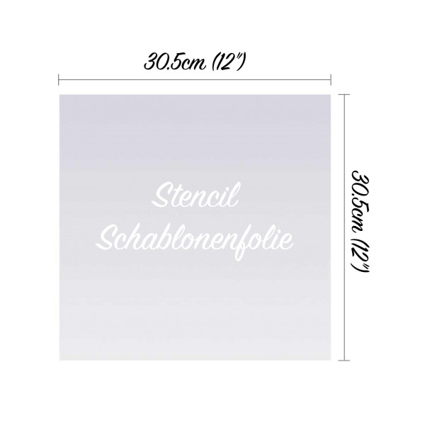 Jasando.ch - Stencil Schablonenfolie 12"×12" - nicht haftend