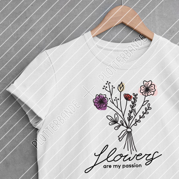 Jasando.ch - Plotterdatei Flowers are my passion – Blumen, floral