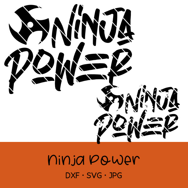 Jasando.ch - Plotterdatei Ninja Power - mit und ohne used Look