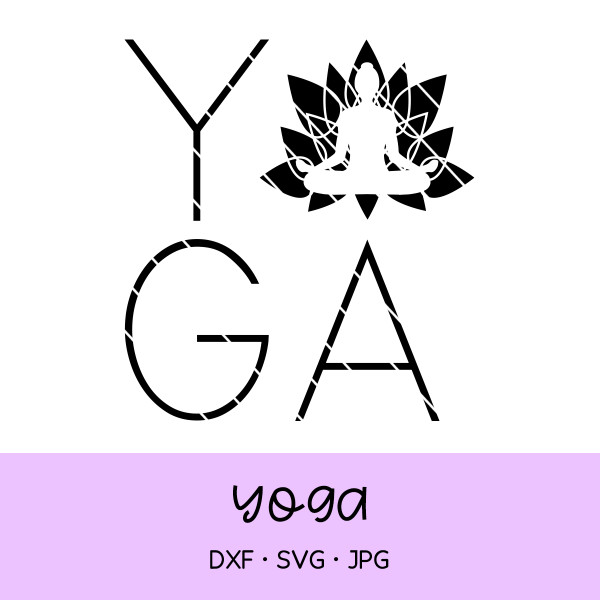 Jasando.ch - Plotterdatei Yoga mit Lotusblüte
