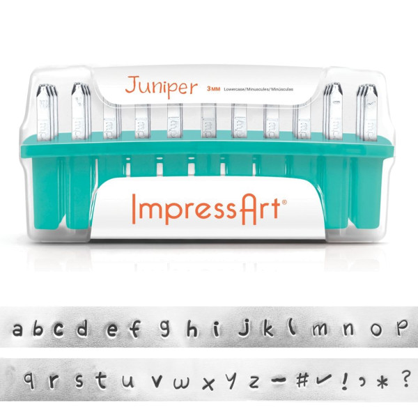 Jasando.ch - ImpressArt Schlagstempel Juniper Kleinbuchstaben 3mm