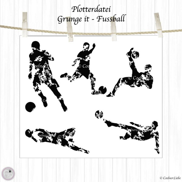 Jasando.ch - Plotterdatei Fussball Fußballspieler in 5 Designs