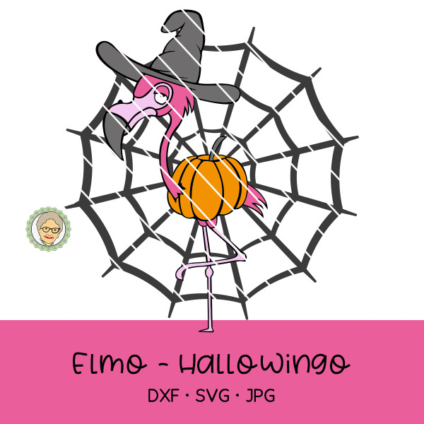Jasando.ch - Plotterdatei Elmo Hallowingo - (Halloween Flamingo)