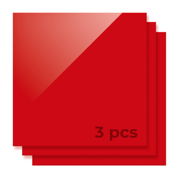 Jasando.ch - xTool Acryl Platte glänzend rot - 3mm (Acrylic Sheet Glossy red)