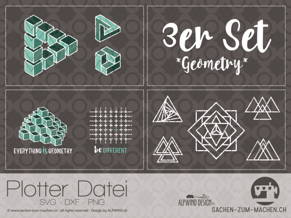 Jasando.ch - Geometry 3er Set